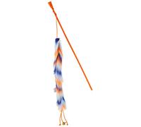 ALL FOR PAWS Furry Ball Long Fluff Wand Cat Toy, Orange, 1.7 kg