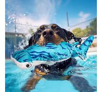 ALL FOR PAWS Hammerhead Shark Water-Absorbing Dog Toy, Interactive Pool Toy for Summer, Beach and Lake Play