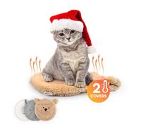ALL FOR PAWS Heated Cat Bed Indoor,Microwavable Heating Pads for Pets,Cats and Puppy,Heated Dog Bed,Self Warming Cat Bed with 2 Cozy Covers