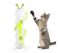 ALL FOR PAWS Interactive Cat Feather Toy, Automatic Whack a Mole Cat Toy with Smart Motion Wall & Window Mounted Interactive Toy for Indoor Cats