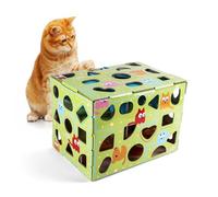 ALL FOR PAWS Interactive Cat Treat Puzzle Box & Puzzle Feeder - Treat Maze Box for Indoor Cats - Enrichment Food Dispenser Toy (Furry Pac Quest)