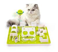 ALL FOR PAWS Interactives Cat Treat Maze Toy Cat Food Dispenser Kitty Puzzle Feeder Catnip Toy Cat Wand Toy Cat Fun Playing Toys Kitten Toys