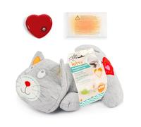 ALL FOR PAWS Plush Heart Beat Kitty Toy with Warm Bag, Soft Cuddle Toy for Kittens, Stuffed Cat Toy For Separation Anxiety Relief & Sleep Aid