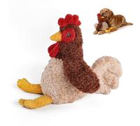 ALL FOR PAWS Roger Rooster Squeaky Dog Toy, Plush Fetch & Chew Toy for Small Medium Large Dogs, Interactive Puppy Toy with Squeaker and Crinkle, Stuffed Pet Toy for Boredom Relief & Active Play