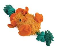 ALL FOR PAWS Safari Big Foot Buffalo Dog Tug Toy | Buffalo Plush Design, Knotted Rope for Tug Fun, Internal Rope for Chewing, Variety of Textures
