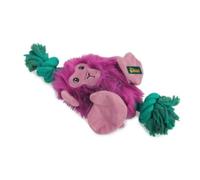 ALL FOR PAWS Safari Big Foot Monkey Dog Tug Toy | Monkey Plush Design, Knotted Rope for Tug Fun, Internal Rope for Chewing, Variety of Textures