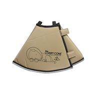 All Four Paws Comfy Cone Pet Cone for Dogs, Cats, Small-Long, Tan - Comfortable Soft Dog Cone Collar Alternative for After Surgery, Wound Care, Spay, Neuter - Dog and Cat Recovery Collar