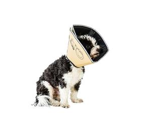 All Four Paws The Original Comfy Cone, Soft Pet Recovery Collar with Removable Stays, Medium Extra-Long, Tan