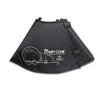 All Four Paws The Original Comfy Cone, Soft Pet Recovery Collar with Removable Stays, Small-Long, Black