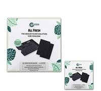 All-Fresh Filter Holder's x 2 - The Odour Filter Solution for Food Waste Caddies & Household Bins + 4 Carbon Filters
