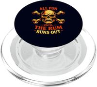 All Fun Until The Rum Runs Out Skull Drinking Rum Lover PopSockets PopGrip for MagSafe
