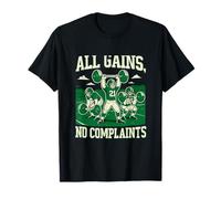 All Gains No Complaints Football Fitness Graphic T-Shirt