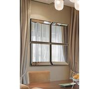 All Glass Modern 4 Panel Tray Design Wall Mirror 106 x 106 CM 3ft6 x 3ft6