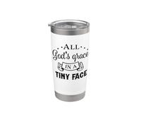 All God's Grace in A Tiny Face Christian Bible Verse Stainless Steel Insulated Tumbler