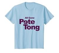 All Gone Pete Tong Backwards E Purple Text T-Shirt, Youth, Baby Blue, X-Small