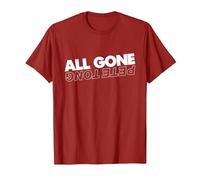 All Gone Pete Tong Light Text T-Shirt, Men, Cranberry Red, XX-Large