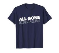 All Gone Pete Tong Light Text T-Shirt, Men, Navy Blue, X-Large