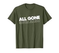 All Gone Pete Tong Light Text T-Shirt, Men, Olive Green, Small