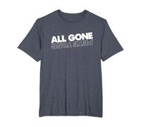 All Gone Pete Tong Light Text T-Shirt, Men's Big and Tall, Heather Blue, 5X Tall