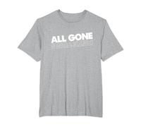 All Gone Pete Tong Light Text T-Shirt, Men's Big and Tall, Heather Grey, 3X Tall