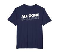 All Gone Pete Tong Light Text T-Shirt, Men's Big and Tall, Navy Blue, 5X Tall