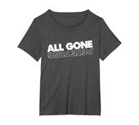 All Gone Pete Tong Light Text T-Shirt, Women's Plus, Dark Heather Grey, 6X