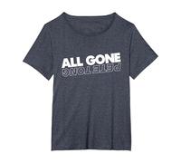 All Gone Pete Tong Light Text T-Shirt, Women's Plus, Heather Blue, 2X