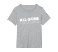All Gone Pete Tong Light Text T-Shirt, Women's Plus, Heather Grey, 2X