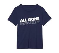 All Gone Pete Tong Light Text T-Shirt, Women's Plus, Navy Blue, 1X