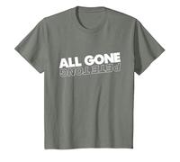 All Gone Pete Tong Light Text T-Shirt, Youth, Olive Heather, Small