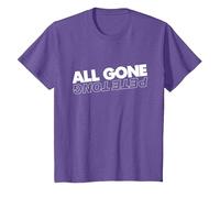 All Gone Pete Tong Light Text T-Shirt, Youth, Purple Heather, Small