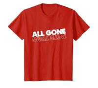 All Gone Pete Tong Light Text T-Shirt, Youth, Red, Small