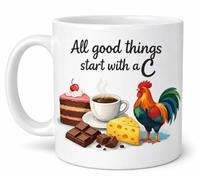 All Good Things Start with A C Minimal Coffee Mug Gift Mug