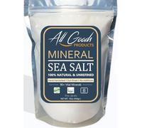All Goods Baja Mineral Sea Salt, Natural Fine Grain - 16 Oz 100% Natural Unrefined Mineral Sea Salt from Mexico - Hand Harvested, Rich in 90+ Essential Minerals, 30% Less Sodium, Kosher Salt.