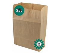 All-Green 25L Ecosack Paper Compostable Kerbside Caddy Liners - 100 Bags