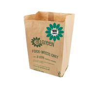 All-Green 8L Ecosack Paper Compostable Caddy Liners (Small) - 100 Bags