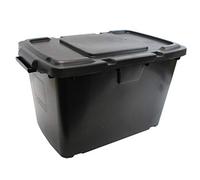 All-Green Coral 55 Litre Black Outdoor Kerbside Waste Recycling Box - Box & Black Lid