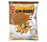 All groo Ready Meals Sides | Korean Dumpling for Stem | Fully Cooked Quick and Easy Meal Ideas | Authentic Korean Flavor Frozen Food | Halal Certified (Fried Vegetable Mandu, 1 Pack)