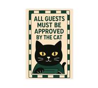 All Guests Must Be Approved By The Cat Canvas Poster Bedroom Decor Landscape Decor Gift 24x36inch(60x90cm)