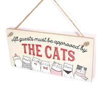 All Guests Must Be Approved by The Cats - Cute Crazy Cat Crazy House Sign