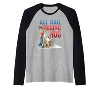 All Hail The Groundhog King Funny Groundhog Day Celebration Raglan Baseball Tee