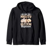 All Hail The Mighty Button Mushroom Zip Hoodie