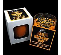 All Hallows Eve - Crystal Infused Scented Candle with Black Tourmaline Healing Crystal Chips, and fragranced with Pumpkin Spiced Bread, one of The Most Popular Autumnal Halloween scents.