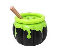 All Hallows' Eve Inflatable Cooler, Expandable Cauldron Ice Bucket, 23.6 x 23.6 x 26.3 Inch Lightweight & Portable, Blow Up Beverage Holder for Yard Backyard Garden Party Decoration, Haunted House