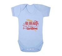 All Hearts Come Home for Christmas [BCX] Baby Grow Vest, 0-3 Months, Pastel Blue