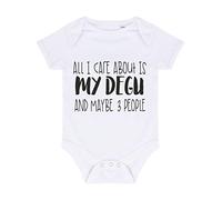 All I Care About is My Degu and Maybe Three People Baby Grow Vest, 3-6 Months, White