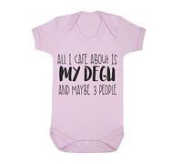 All I Care About is My Degu and Maybe Three People Baby Grow Vest, 6-12 Months, Pastel Pink