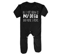 All I Care About is My Degu and Maybe Three People Baby Romper Jumpsuit with feet, 6-12 Months, Black