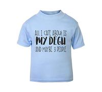 All I Care About is My Degu and Maybe Three People Short Sleeve Cotton Toddler t Shirt, 3-4 Years, Pastel Blue