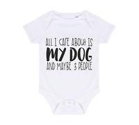 All I Care About is My Dog and Maybe Three People Baby Grow Vest, 6-12 Months, White